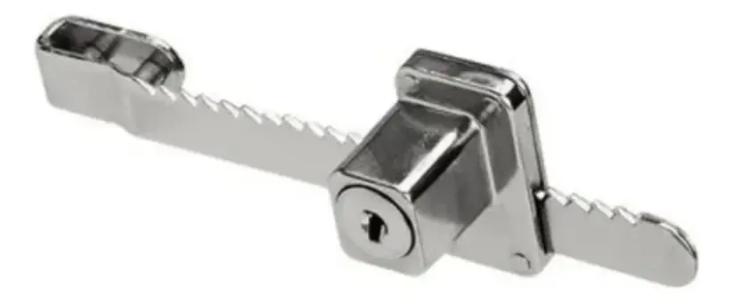 Fechadura Vitrine (jacaré140mm) Cromado Zamac Porta Vidro - Imagem 4
