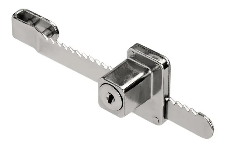 Fechadura Vitrine (jacaré140mm) Cromado Zamac Porta Vidro