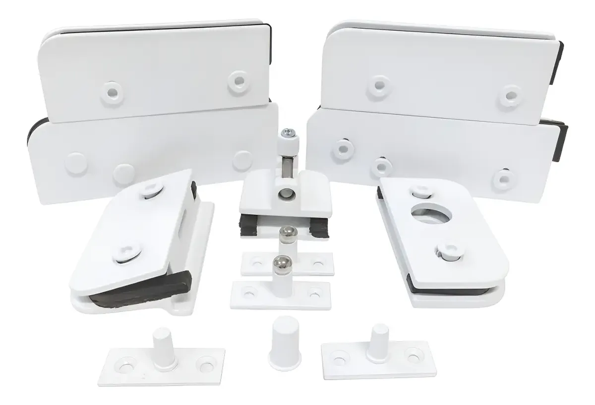 KIT 08 - PORTA DUPLA PIVOTANTE BRANCO