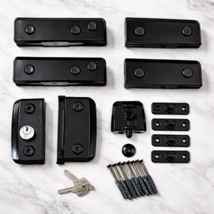 KIT 8 - PORTA DUPLA PIVOTANTE PRETO IP. F6