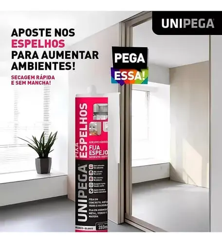 FIXA ESPELHO BRANCO UNIPEGA CARTUCHO 280G - Imagem 2