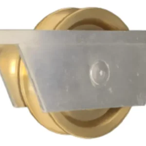 ROLDANA PORTÃO 60MM LATÃO EM U CAVALETE ALUMINIO