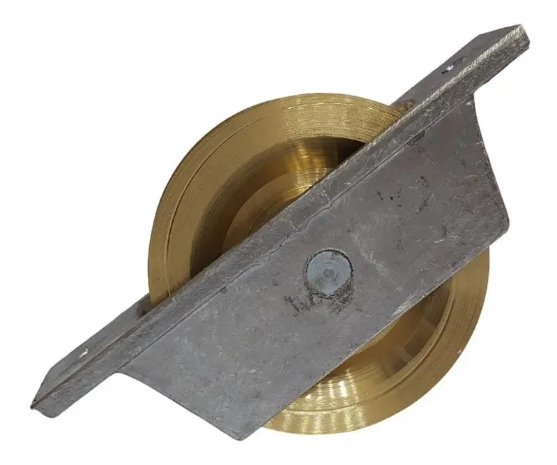 ROLDANA PARA PORTÃO ALUMINIO DE LATÃO GRANDE 76 1/2