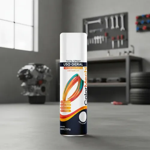 TINTA SPRAY COLORMECHI 250G BRANCO BRILHANTE
