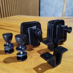 KIT 3 Z - JANELA DE CORRER 04 FOLHAS PRETO