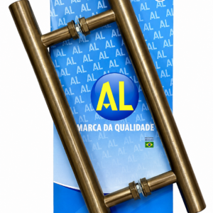 PUXADOR H - 400 ENTRE FURO 300 BRONZE - REDONDO